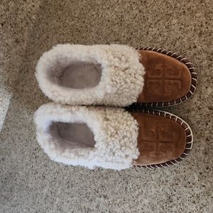 Toryburch Genuine Shearling Lined Slipper